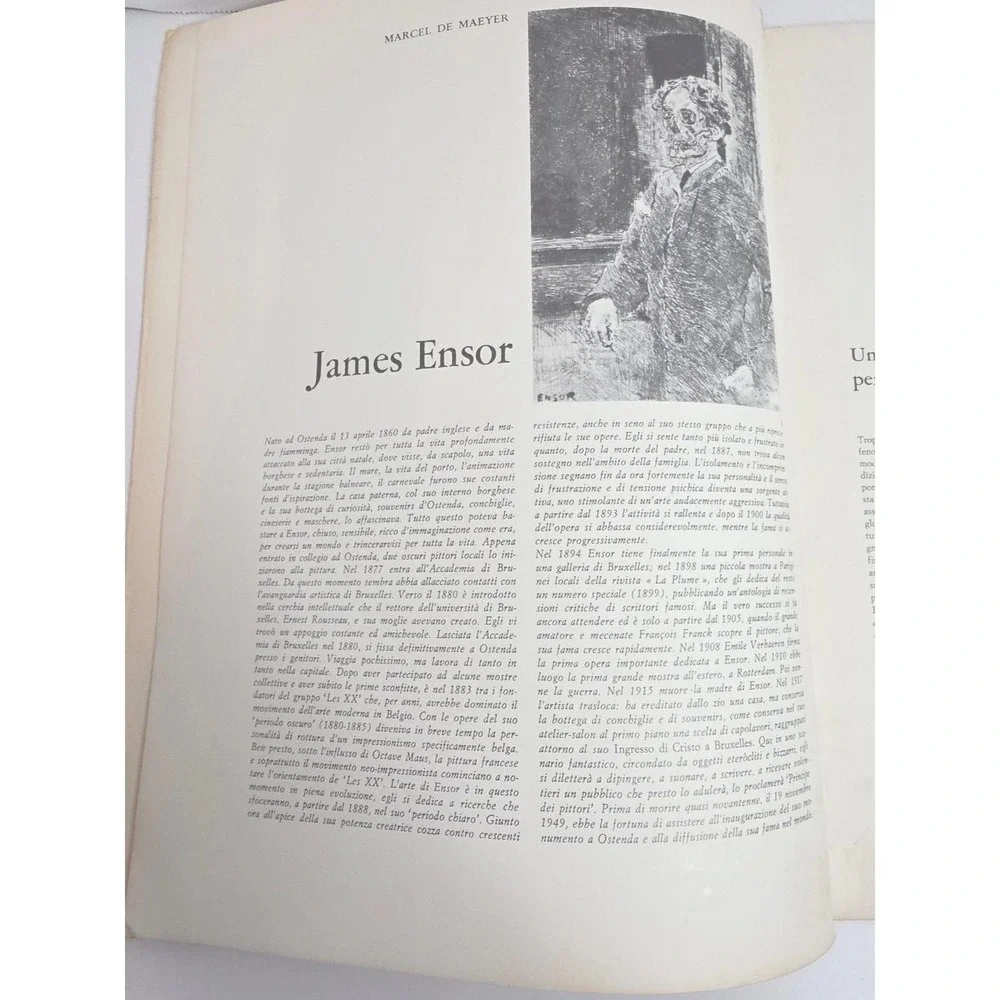 I Maestri Del Colore James Ensor Art Book ITALIAN Edition‎ Vintage 1966